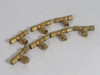 Generic Brass Compression Union Tee Fitting 1/8" Tube Lot of 7 USED