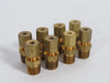 Generic Brass Male Compression Connector 1/8" Tube 1/8" NPT Lot of 8 USED