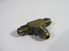 Generic Brass Union Tee Fitting 45 Deg Flare 1/4" Tube Lot of 5 USED