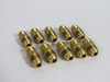 Generic Brass Union Fitting 45 Deg Flare 1/4" Tube Lot of 10 USED