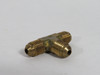 Generic Brass Union Tee Fitting 45 Deg Flare 3/16" Tube Lot of 5 USED