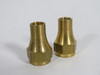 Generic Brass Long Nut 45° Flare 3/8" Tube 5/8" Thread Lot of 2 SHELF WEAR NOP