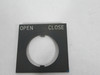 Allen-Bradley 800H-W134 Plastic Push Button Legend Plate OPEN CLOSE USED