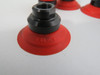 Piab 0101553 Red Silicon F40-2 Suction Cup w/Filter 1/8"NPSF 21mmH Lot of 5 USED