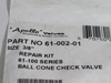 Apollo 61-002-01 Ball Cone Check Valve Repair Kit 3/8" 61-100 Series NWB