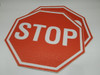 InCom Manufacturing FS1031V Floor Sign "STOP" 17" Diameter Lot Of 2 NOP