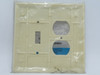 Leviton 86105 2Gang Toggle/Duplex Outlet Wall Plate OVERSIZED IVORY Lot Of 4 NWB