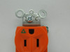 Pass & Seymour TRIG5262 Tamper Resistant Duplex Receptacle 15A 125V ORANGE USED