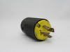 Pass & Seymour L1520P Turnlok Plug 20A 250V 3Pole 4Wire YELLOW COS DMG USED