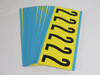 Brady 3450-2 3" Number Labels #2 Black & Yellow Lot of 20 NEW