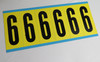 Brady 3450-6 3" Number Labels #6 25-Pack Black & Yellow NOP