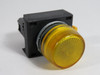 Eaton Cutler-Hammer EM22H4 Indicating Light Unit 60V/250V Yellow Lens USED