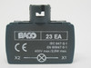 Baco 23EA Contact Block Lamp Holder 400V 2.6W Direct Supply USED