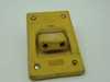 Brad Harrison 22801 Yellow Safety Angle Receptacle 25A 2P *Missing Screw* USED