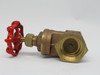 Boshart Industries 0818-12 Brass Gate Valve 1-1/4"FPT 200PSI Red Handle USED