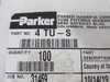 Parker 4-TU-S 24DEG Flareless Ferulok 1/4" Steel Fitting Lot of 30 Open Bag NWB