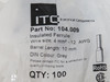 ITC 104.009 Grey Insulated Ferrule 12AWG 4mm2 Lot of 81 *Open Bag* NWB