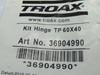 Troax 36904990 Hinge Kit for Door TP 60x40 2-Pack NWB