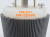 Hubbell HBL2411 Twist-Lock Clamping Plug 20A 125/250V 3-Wire 4-Pole NOP