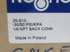 Noshok 25-910-30/30PSI/KPA Liquid Filled Pressure Gauge -30inHg-30psi USED