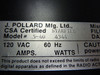 J. Pollard 5-40 4344 Message Display 60HZ 120VAC .7A USED