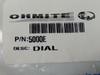 Ohmite 5000E Black Dial Plate 0-100 2.188" Diameter ! NEW !