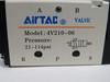 AirTac 4V21006ET 5/2-Way Solenoid Valve 1/8" NPT 24VAC 21-114psi NOP