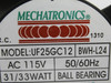 Mechatronics UF25GC12-BWH-L24 Axial Fan 115VAC 31/33 Watt 50/60Hz USED
