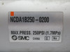 SMC NCDA1B250-0200 Medium Duty Air Cylinder 2.5" B 2" S SHELF WEAR USED