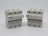Ferraz Shawmut US3J3I Fuse Block w/ Indicator 30A 600V 3-Pole *LOT OF 2* USED