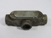 Crouse-Hinds T448 Conduit Body W/ Cover 3-Hole 1-1/4" NPT Threaded USED