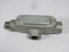 Crouse-Hinds T-28 Conduit Body 3-Hole 3/4" NPT *Shelf Wear / Rust* USED