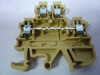 Conexel DK-4-QEN Terminal Block 25AMP 300V 4MM Tan USED