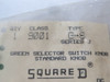 Square D 9001-G-8 Series J Selector Switch Knob Green ! NWB !