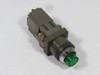 IDEC ALNG11126 Push Button Illuminated 120V 1NO 1NC Green USED