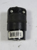 Leviton 515CR Rubber Ground Plug Black 15A 125V 3W 2P  USED