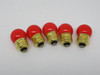 Standard 50766 Lot of 5 RED Bulbs 7.5G11/CR/1M/130V/STD 130V 7.5W USED