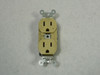 Hubbell 5252I Duplex Receptacle Ivory 15A 125V USED