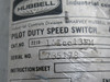 Hubbell 2210-142CC13FM Pilot Duty Speed Switch 3A@120V 0.25@125V USED