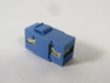 Hubbell SFUSBAAB Keystone USB Connector A to A Blue USED