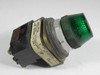 Allen-Bradley 800T-PF16G Flashing Pilot Light 120VAC 50/60Hz Green Lens USED