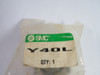 SMC Y40L Type L Coupler NAC ! NWB !
