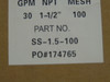 Schroeder SS-1.5-100 Suction Strainer Filter 30GPM ! NEW !