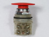 Square D 9001-KR5RH13 Ser G Push Button 6A720V 1NO1NC Red Jumbo Mushroom USED