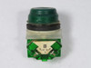 Square D 9001-KR3GH5 Ser J Push Button 3A 240V 1NO Green Extended w/Boot USED