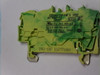 Wago 2002-1307 Green / Yellow 3-Conductor Ground Terminal Block USED