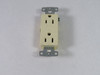 Hubbell RRD15W Decorative Duplex Receptacle 15A 125V 3W 2P USED