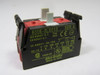 Allen-Bradley 800E-3LX01S Pushbutton Latch Mount Contact Block Red/Black USED