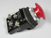 Allen-Bradley 800T-D6A No Series Push Button Red Mushroom Head 1NO 1NC USED