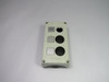 Siemens 3SB3-806-0DA3 Plastic 3 Hole Pushbutton Enclosure USED